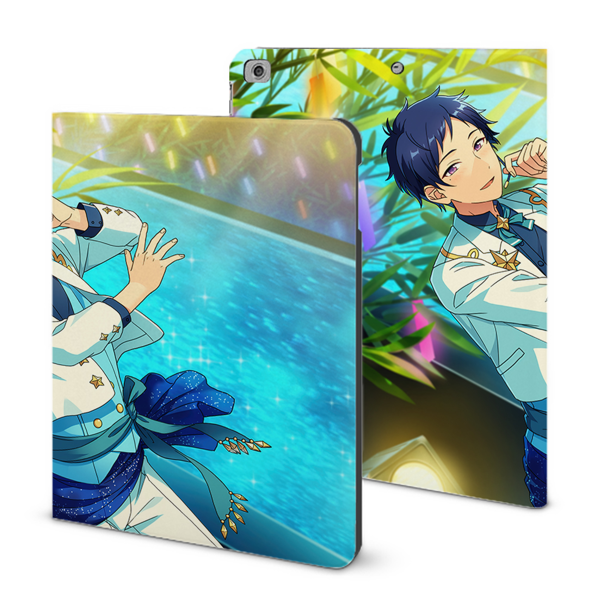 （画像用） あんさんぶるスターズ! Ensemble Stars IPad ケース ブック型 PUレザー TPU 耐衝撃 軽量 薄型 ペン収納なし 全面保護 IPad 各モデル対応